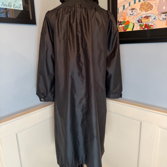 True Vintage 1980s Marmika by Fitz Black Lightweight Car Coat Driving Coat Sz 12 - Picture 5 of 9